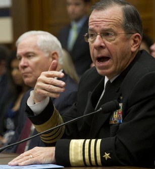 (AFP FILES) Secretary of Defense Robert Gates (L) and Chairman of the Joint Chiefs of Staff Admiral Mike Mullen testify before the House Armed Services Committee on Capitol Hill in Washington, DC, March 31, 2011. (AFP FILES) Secretary of Defense Robert Gates (L) and Chairman of the Joint Chiefs of Staff Admiral Mike Mullen testify before the House Armed Services Committee on Capitol Hill in Washington, DC, March 31, 2011.