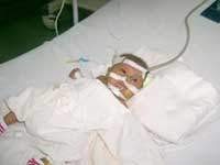 A baby treated in emergency room due to diabetes A baby treated in emergency room due to diabetes