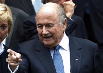 AFP - FIFA president Joseph Blatter gestures as he attends the U-17 World Cup match for the third place between Brazil and Germany at the Azteca stadium in Mexico City on July 10, 2011. AFP - FIFA president Joseph Blatter gestures as he attends the U-17 World Cup match for the third place between Brazil and Germany at the Azteca stadium in Mexico City on July 10, 2011.