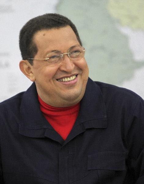 Venezuela's President Hugo Chavez smiles as he attends to the Council of Ministers at Miraflores Palace in Caracas July 14, 2011 Venezuela's President Hugo Chavez smiles as he attends to the Council of Ministers at Miraflores Palace in Caracas July 14, 2011
