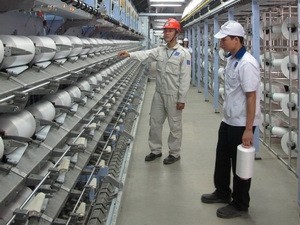 Workers at the Dinh Vu polyester plant Workers at the Dinh Vu polyester plant