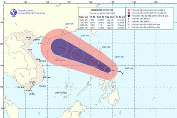 Chart showing direction of the ‘Nock-Ten’ storm Chart showing direction of the ‘Nock-Ten’ storm