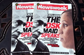 AFP - A copy of Newsweek Magazine is seen on July 25, 2011 in Washington, DC, featuring former IMF Managing Director Dominique Strauss-Kahn and the Guinean woman who has accused him of trying to rape her in New York AFP - A copy of Newsweek Magazine is seen on July 25, 2011 in Washington, DC, featuring former IMF Managing Director Dominique Strauss-Kahn and the Guinean woman who has accused him of trying to rape her in New York