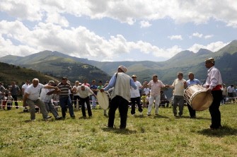 Kosovo Muslim-Bosnians perform a dance prior to the traditional sport competitions in the village of Gornje Ljubinje located in the border area with Macedoni, south of Kosovo on July 24, 2011. Kosovo Muslim-Bosnians perform a dance prior to the traditional sport competitions in the village of Gornje Ljubinje located in the border area with Macedoni, south of Kosovo on July 24, 2011.