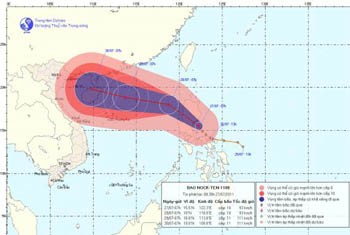 Chart shows movement of ‘Nock-Ten’ typhoon on July 27 Chart shows movement of ‘Nock-Ten’ typhoon on July 27