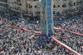 Syrians demonstrate against the government after Friday prayers in Hama on July 29, 2011. Syrians demonstrate against the government after Friday prayers in Hama on July 29, 2011.