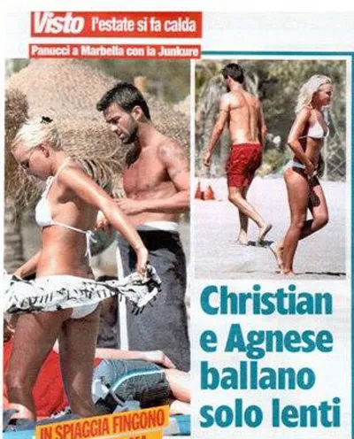 Panucci và Agnes Junkere tắm biển