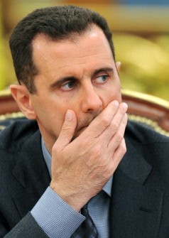 File picture dated December 3, 2010 shows Syria's president Bashar al-Assad gesturing during a press conference after talks with Ukraine's President Viktor Yanukovych in Kiev. File picture dated December 3, 2010 shows Syria's president Bashar al-Assad gesturing during a press conference after talks with Ukraine's President Viktor Yanukovych in Kiev.