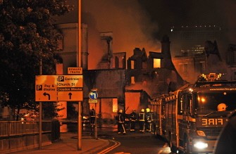 AFP - Fire crews try to extinguish a burning 140 year old furniture store in Croydon, South London on August 8, 2011 AFP - Fire crews try to extinguish a burning 140 year old furniture store in Croydon, South London on August 8, 2011