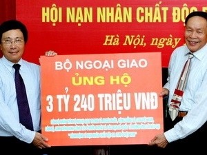 The Ministry of Foreign Affairs donates VND 3.24 billion to the VAVA. The Ministry of Foreign Affairs donates VND 3.24 billion to the VAVA.