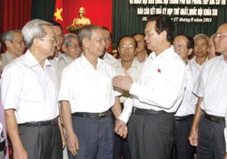 Prime Minister Nguyen Tan Dung meets voters in the northern port city of Hai Phong Prime Minister Nguyen Tan Dung meets voters in the northern port city of Hai Phong