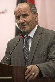 Libyan rebel chief Mustafa Abdel Jalil announces during a press conference on August 20, 2011 at the National Transitional Council (NTC) headquarters in Benghazi that the end is very near for Moamer Kadhafi and that it will be Libyan rebel chief Mustafa Abdel Jalil announces during a press conference on August 20, 2011 at the National Transitional Council (NTC) headquarters in Benghazi that the end is very near for Moamer Kadhafi and that it will be