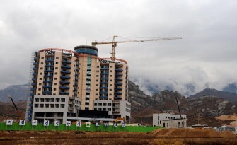 Files photo taken on November 29, 2007 shows the Kumgang Reunion Centre under construction at North Korea's Mount Kumgang resort Files photo taken on November 29, 2007 shows the Kumgang Reunion Centre under construction at North Korea's Mount Kumgang resort