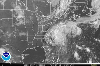 AFP - This NOAA image released on August 27, 2011 shows Hurricane Irene moving up the east coast of the US at 11:15 UTC on August 27 AFP - This NOAA image released on August 27, 2011 shows Hurricane Irene moving up the east coast of the US at 11:15 UTC on August 27