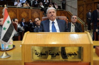 Syrian ambassador to Egypt and the Arab League Yossef al-Ahmed attends an emergency meeting with Arab Foreign Ministers, dedicated to the situations in Libya and Syria, in Cairo, on August 27, 2011 Syrian ambassador to Egypt and the Arab League Yossef al-Ahmed attends an emergency meeting with Arab Foreign Ministers, dedicated to the situations in Libya and Syria, in Cairo, on August 27, 2011