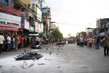 The scene of the accident (Photo: SGGP) The scene of the accident (Photo: SGGP)