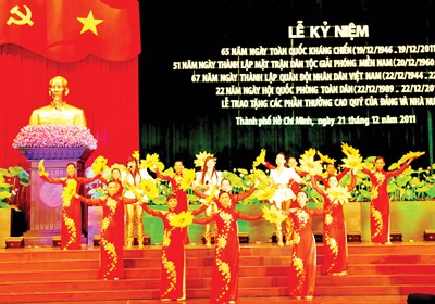 The performance at the meeting to celebrate significant days