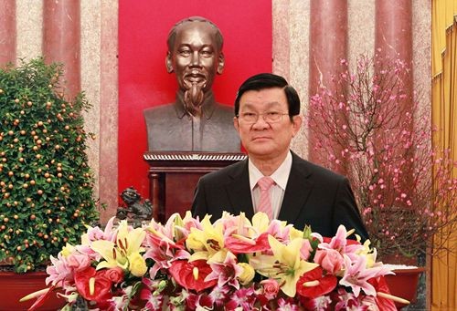 President Truong Tan Sang delivers his New Year message President Truong Tan Sang delivers his New Year message