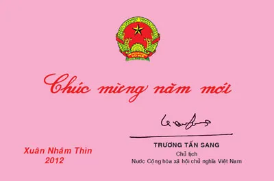 Thư chúc Tết Xuân Nhâm Thìn 2012 của Chủ tịch nước Trương Tấn Sang