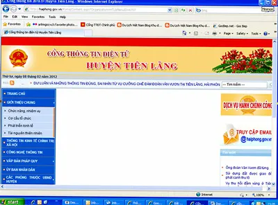 Theo phản ánh của nhiều bạn đọc và xác thực của phóng viên Báo SGGP, từ chiều qua, hoạt động của Cổng thông tin điện tử huyện Tiên Lãng rất chập chờn; nội dung lúc có, lúc không. Theo phản ánh của nhiều bạn đọc và xác thực của phóng viên Báo SGGP, từ chiều qua, hoạt động của Cổng thông tin điện tử huyện Tiên Lãng rất chập chờn; nội dung lúc có, lúc không.