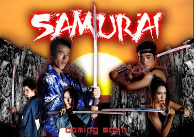 The poster of the film :Modern vs Ancient Samurai Wars" The poster of the film :Modern vs Ancient Samurai Wars"