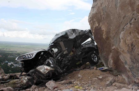 The scene of the accident (photo BaoDatViet) The scene of the accident (photo BaoDatViet)