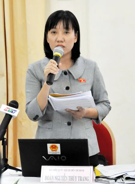 Đại biểu Đoàn Nguyễn Thùy Trang. Ảnh: Minh Điền Đại biểu Đoàn Nguyễn Thùy Trang. Ảnh: Minh Điền