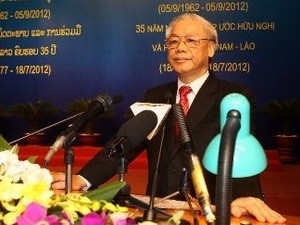 Party General Secretary Nguyen Phu Trong addresses the event (Source: VNA) Party General Secretary Nguyen Phu Trong addresses the event (Source: VNA)