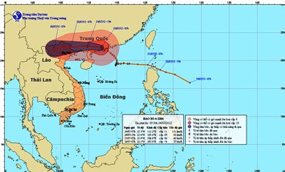 ‘Typhoon Vicente’ made landfall in Guangdong Province in South China early on July 24 (Photo: nchmf) ‘Typhoon Vicente’ made landfall in Guangdong Province in South China early on July 24 (Photo: nchmf)