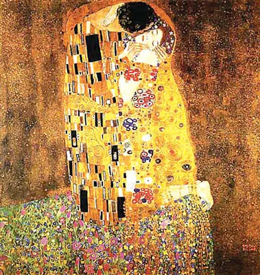 Bức họa Nụ hôn nổi tiếng của G.Klimt. Bức họa Nụ hôn nổi tiếng của G.Klimt.