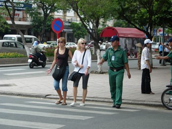 Foreign tourists visit HCM City. (Photo: KK) Foreign tourists visit HCM City. (Photo: KK)
