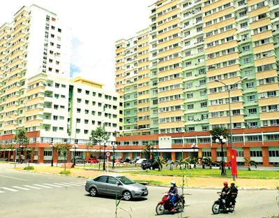 Một góc khu tái định cư An Lộc. Ảnh: KIM NGÂN Một góc khu tái định cư An Lộc. Ảnh: KIM NGÂN