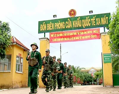 Làm nhiệm vụ tại Đồn Biên phòng Xa Mát.