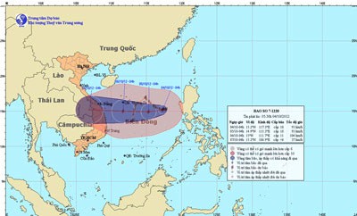 Storm ‘Gaemi’ is expected to make landfall in the central region of Vietnam (Photo: nchmf) Storm ‘Gaemi’ is expected to make landfall in the central region of Vietnam (Photo: nchmf)