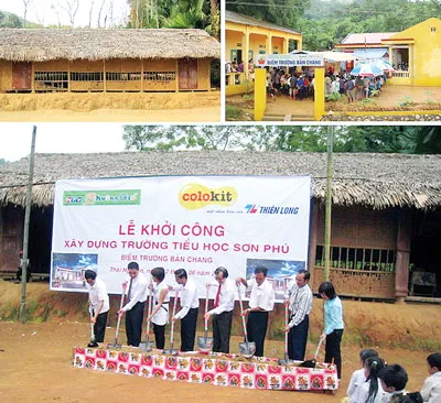 Tập đoàn Thiên Long xây trường học cho trẻ em nghèo. Tập đoàn Thiên Long xây trường học cho trẻ em nghèo.