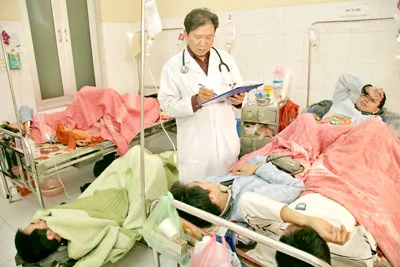 Các phòng điều trị quá tải bệnh nhân vì giá rét. Các phòng điều trị quá tải bệnh nhân vì giá rét.