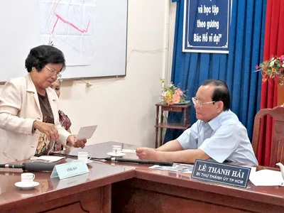 Bí thư Thành ủy TPHCM Lê Thanh Hải: Lắng nghe dân để giải quyết thấu đáo