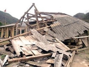Recent cyclonic storms collapsed several houses in the northern mountainous regions (Photo: VNA) Recent cyclonic storms collapsed several houses in the northern mountainous regions (Photo: VNA)