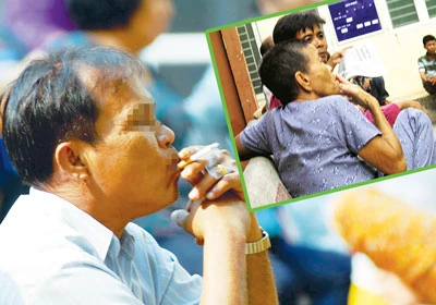 Hút thuốc nơi công cộng cần bị xử lý nghiêm. Ảnh: Kim Ngân - T.V. Hút thuốc nơi công cộng cần bị xử lý nghiêm. Ảnh: Kim Ngân - T.V.