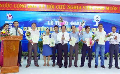 Quảng Nam: Trao giải thưởng báo chí Huỳnh Thúc Kháng