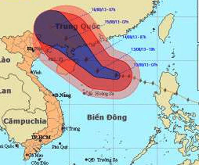 Bão số 7 cách quần đảo Hoàng Sa 360 km, sức gió mạnh, giật cấp 17