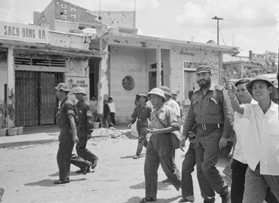 The filed photo shows former Cuban President Fidel Castro visits Quang Tri Province in 1973 The filed photo shows former Cuban President Fidel Castro visits Quang Tri Province in 1973