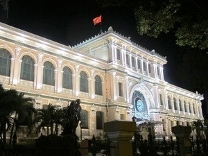 Lyon lighting illuminates Ho Chi Minh City Central Post Office (Photo: VNA) Lyon lighting illuminates Ho Chi Minh City Central Post Office (Photo: VNA)