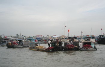 Cai Rang floating market in Can Tho City(Photo:KK) Cai Rang floating market in Can Tho City(Photo:KK)