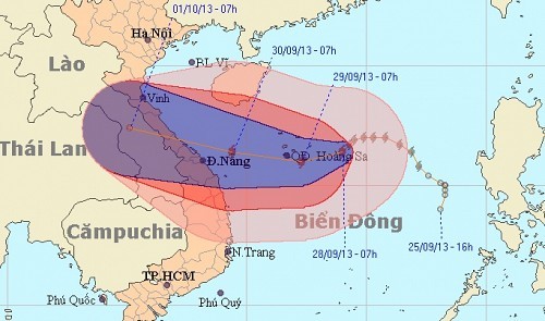 The expected path of Storm Wutip The expected path of Storm Wutip
