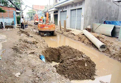 Thường xuyên kiểm tra tại các công trình do đơn vị ngoài thực hiện nhằm hạn chế tác động đến ống ngánh Thường xuyên kiểm tra tại các công trình do đơn vị ngoài thực hiện nhằm hạn chế tác động đến ống ngánh