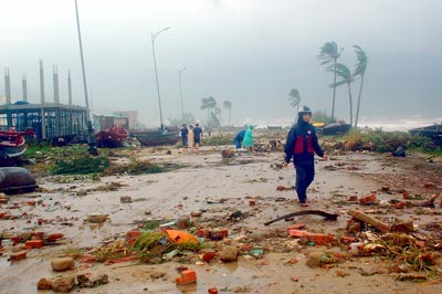The storm destroyed several houses along the coast (Photo:SGGP) The storm destroyed several houses along the coast (Photo:SGGP)