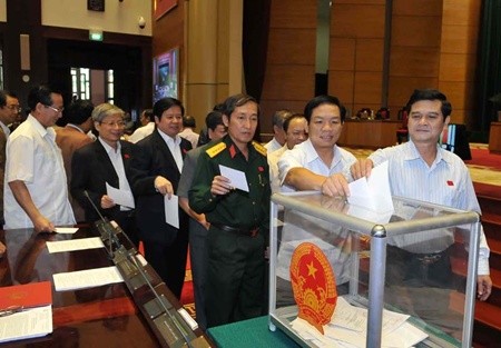 In the morning session, the NA voted to officially remove incumbent Deputy PM Nguyen Thien Nhan. — VNA/VNS Photo Phuong Hoa In the morning session, the NA voted to officially remove incumbent Deputy PM Nguyen Thien Nhan. — VNA/VNS Photo Phuong Hoa