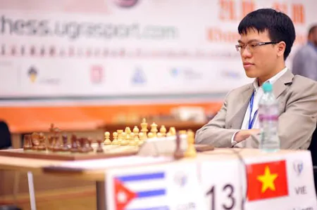 Kỳ thủ Lê Quang Liêm tại một giải đấu quốc tế. Kỳ thủ Lê Quang Liêm tại một giải đấu quốc tế.