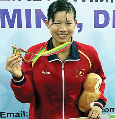 Kình ngư Ánh Viên giành HCV tại SEA Games 27. Ảnh: DŨNG PHƯƠNG Kình ngư Ánh Viên giành HCV tại SEA Games 27. Ảnh: DŨNG PHƯƠNG